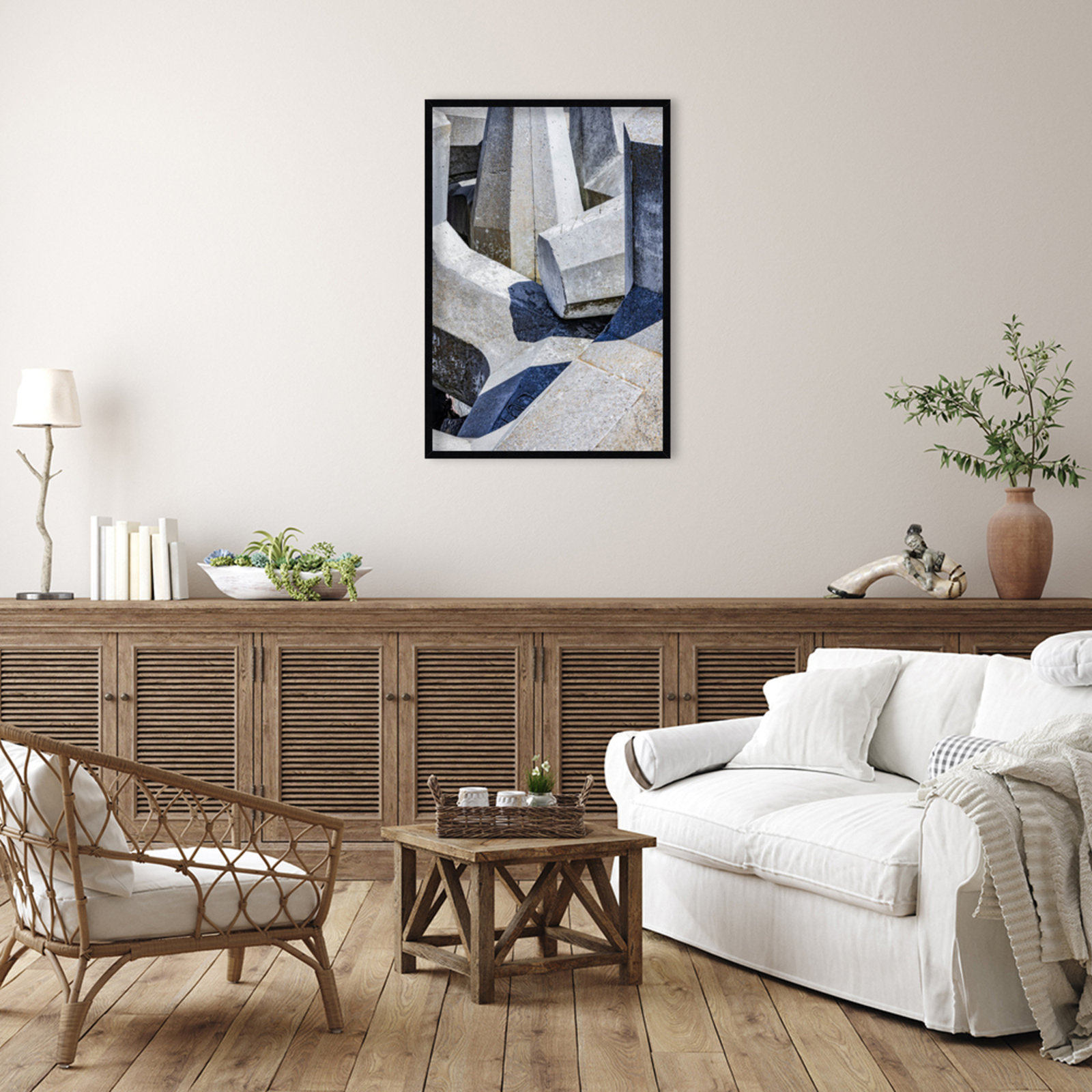 Pankow "Geometric 02" Print, Black, 41" H x 28" W