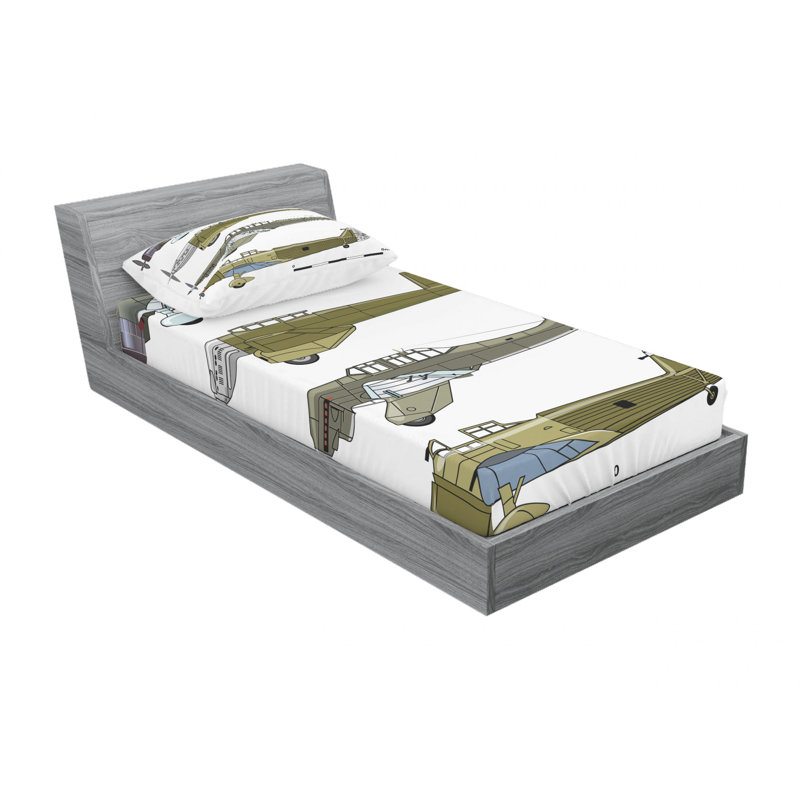 Microfiber Sheet Set, Twin Sheet Set with Fitted Sheet