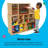 16 Compartment Manufactured Wood Shelving Unit