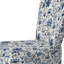Fauteuil d'appoint rembourré bleu et blanc I