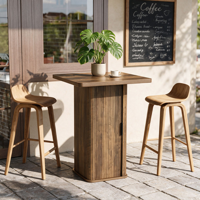Table basse carrée 27,6 po, table basse en bois avec rangement dissimulé à 3 niveaux et portes coulissantes