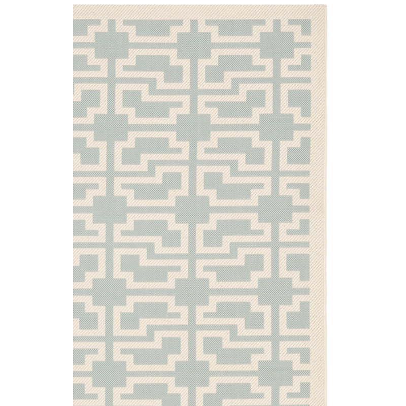 Arneshia Geometric/Beige Area Indoor/Outdoor Area Rug, Rectangle 2' x 3'7"