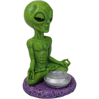 UFO Outer Space Extra Terrestrial Roswell Alien Yoga Meditation Incense Burner