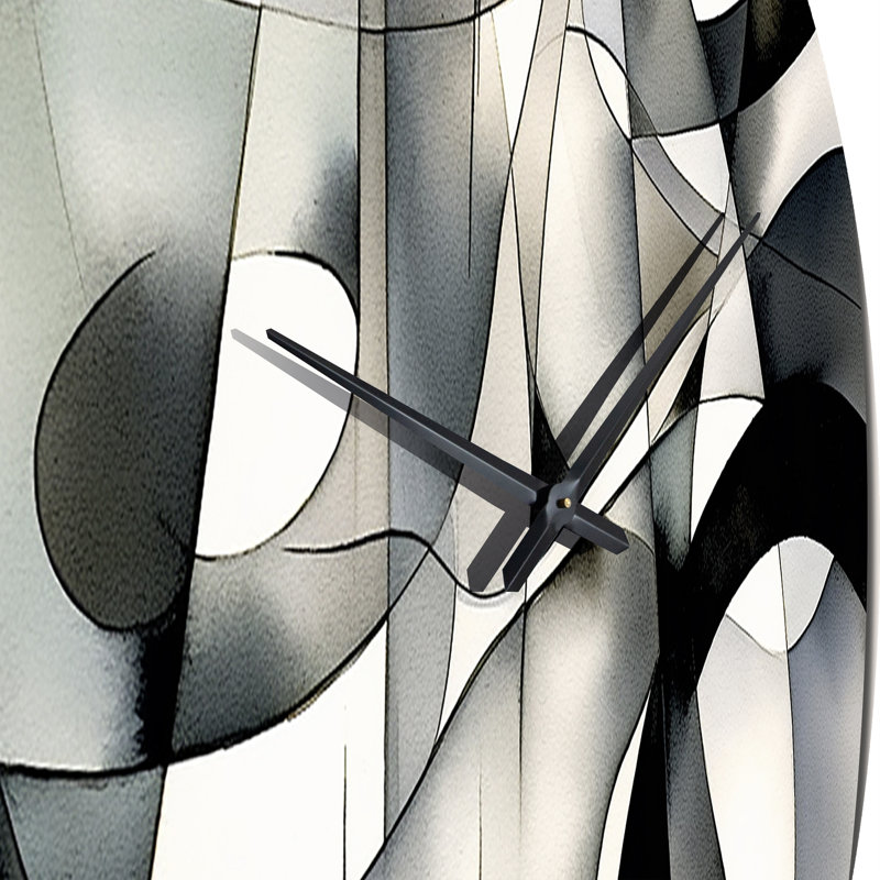 Horloge murale géométrique abstraite Neutre XIII, Petit