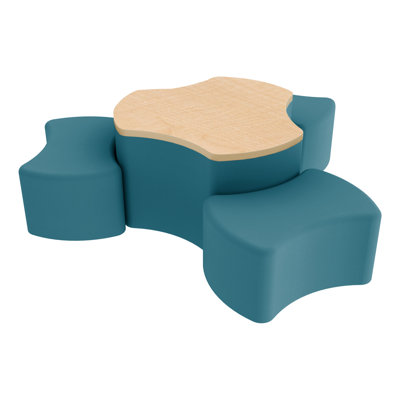 Pro Series Cog Ottoman Table with Bowtie 12" H Seating, 4-Piece Set