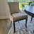Thickened Fabric Upholstered Wooden Nailhead Dining Chairs (Set of 6)-1762281614-1734958325
