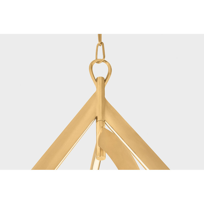 Arles Chandelier in Vintage Brass, 31.5" H x 19.25" W x 19.25" D