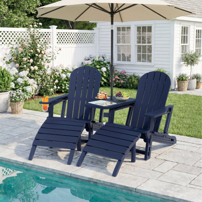 2-Piece Outdoor Adirondack Chair Set