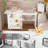 4-In-1 Folding Sewing Table With Lockable Wheels – Multi-Functional Craft Station, End Table, Computer Desk & Kitchen Storage With Shelves, White Rolling Sewing Machine Table For Apartments