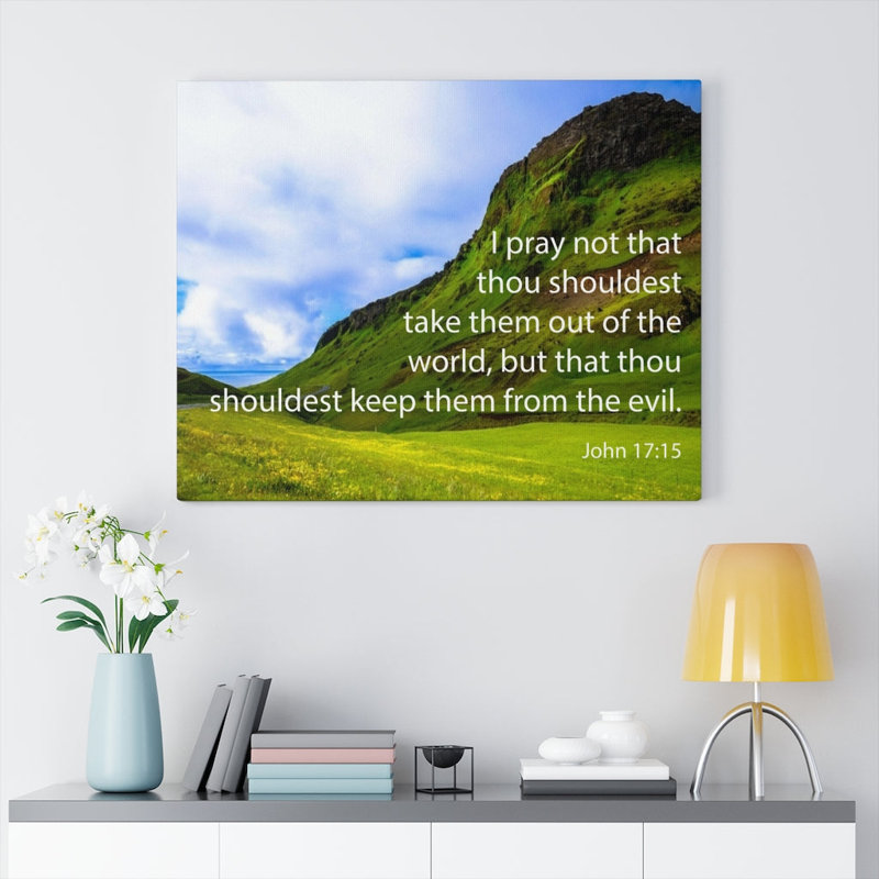 I Pray Not John 17:15 - Wrapped Canvas Print, 61cm H x 76cm W