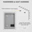 Rectangle Wall Makeup / Shaving Mirror