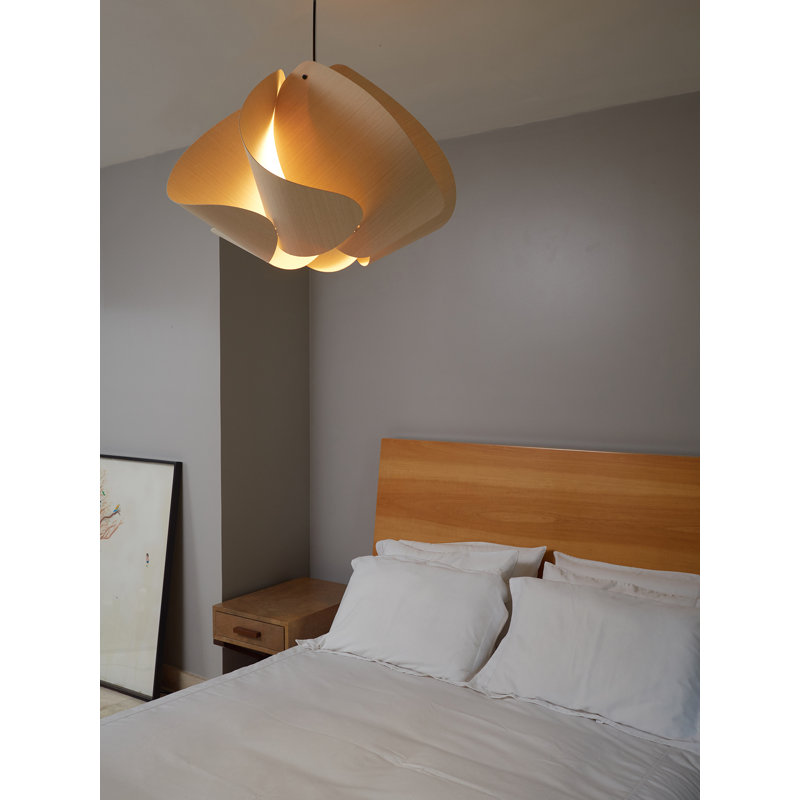 Luminaire suspendu Matilda, Cendré, H 15,8 po x l 26,8 po x P 26,8 po