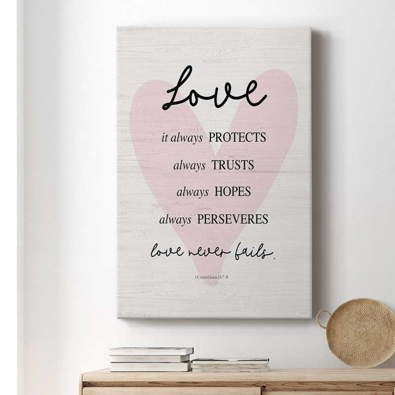 " Love Always Protects ", 60" H x 40" W x  1.5" D
