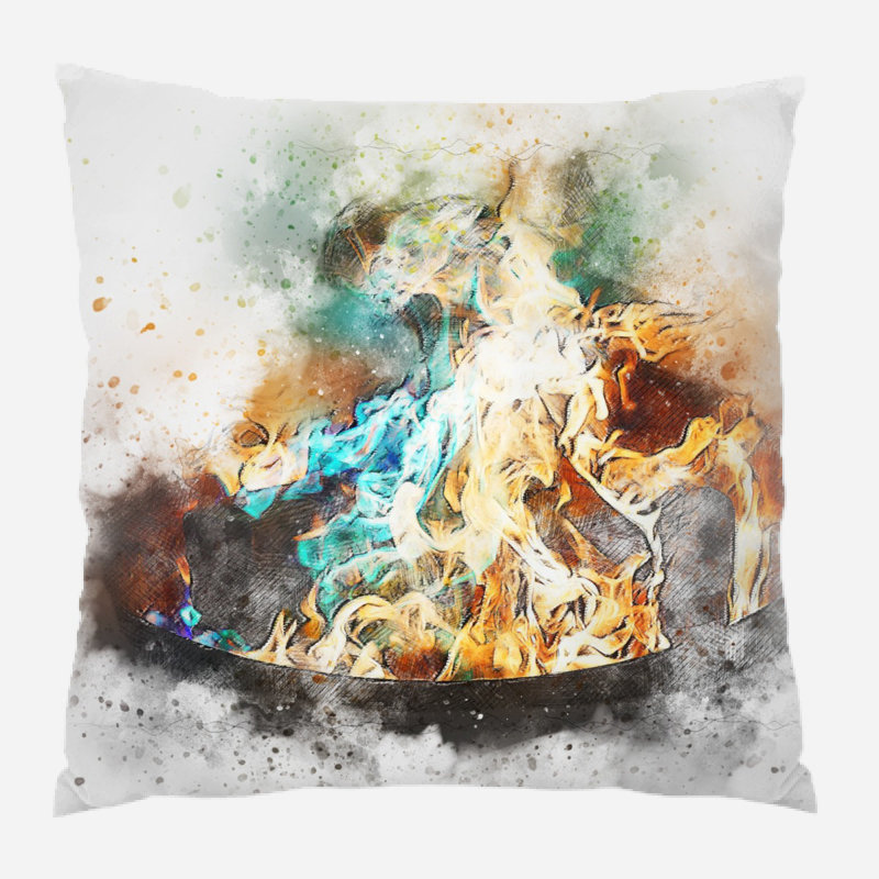  Coussin Fire, Microsuède, Intérieur