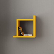 Yellow Floating Shelf/ Book Shelf/ Entryway Shelf/ Floating Console/  Nightstand/ Mesita De Noche/ Table De Nuit/ Bedroom Storage/ Interiors 