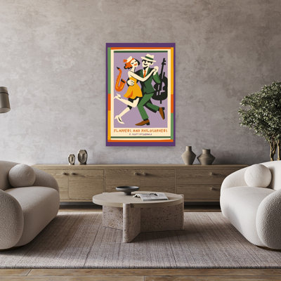 «Jazz Age Dance», art mural rétro rétro élégant