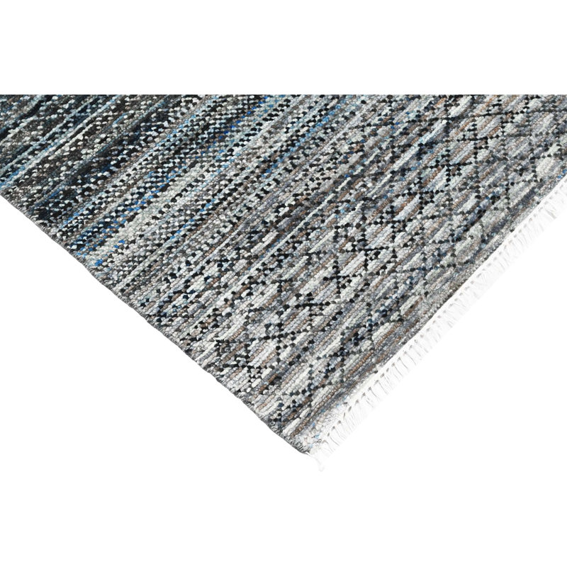 Hand Woven Wool Striped Area Rug