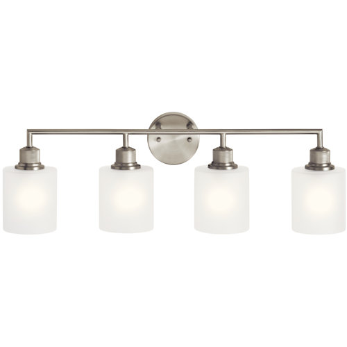 4 Light Brushed Nickel Bathroom Vanity Lighting You'll Love | Wayfair