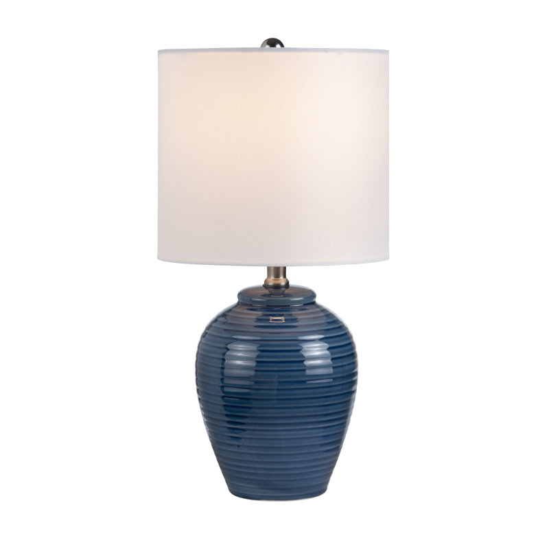 Lampe de table en céramique avec abat-jour