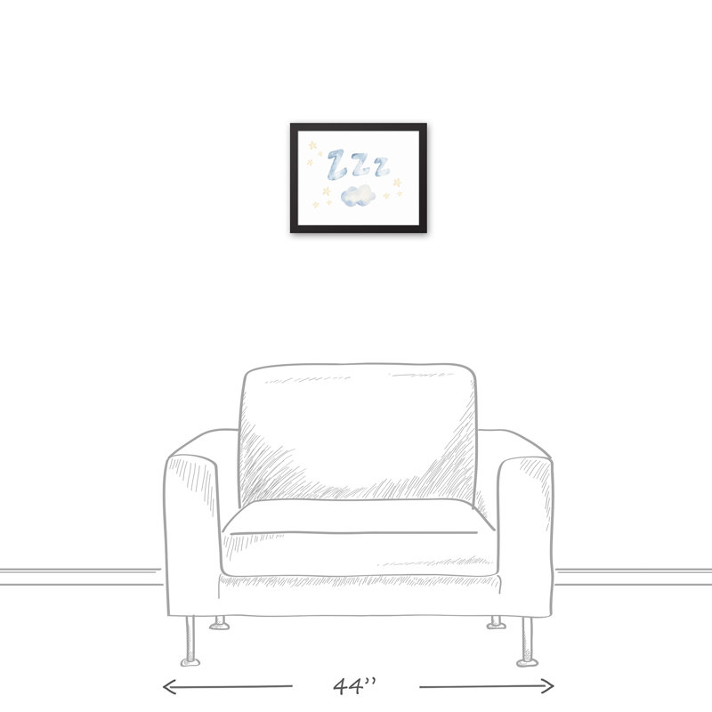 «ZZZ Stars Cloud», art encadré, H 15,75 po x l 12,75 po x P 1,75 po