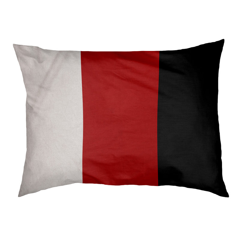 Coussin Louisville, Milieu rouge / noir, Petit (l 28 po x P 18 po x H 6 po)