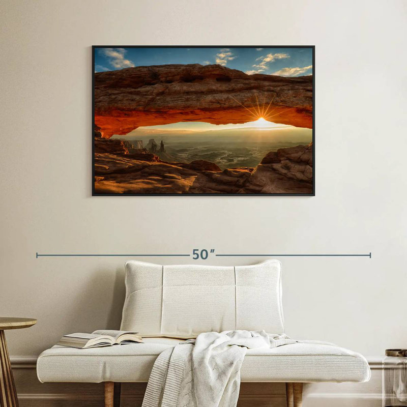 Mesa Arch Canyonlands National Park, 40" X 27", Floating Frame Black