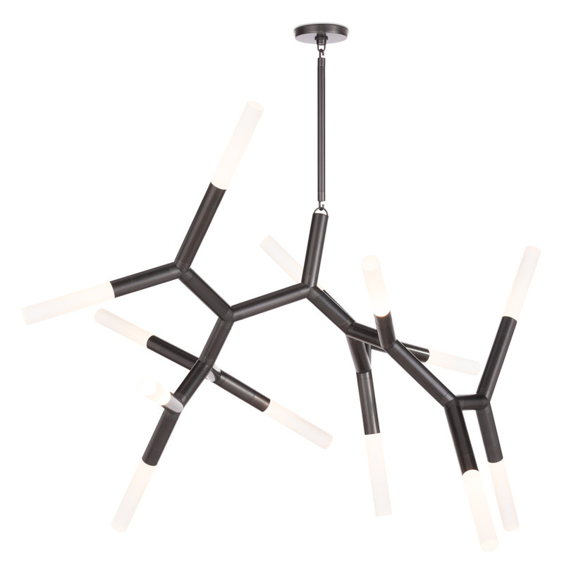 Lustre Traveller, Bronze huilé, L 44,5 po x H 43,5 po