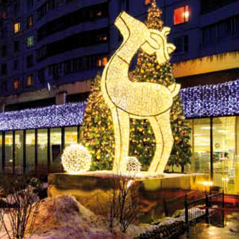 Décoration de Noël 14,75 pi avec lumières géantes pré-éclairées à DEL de qualité commerciale