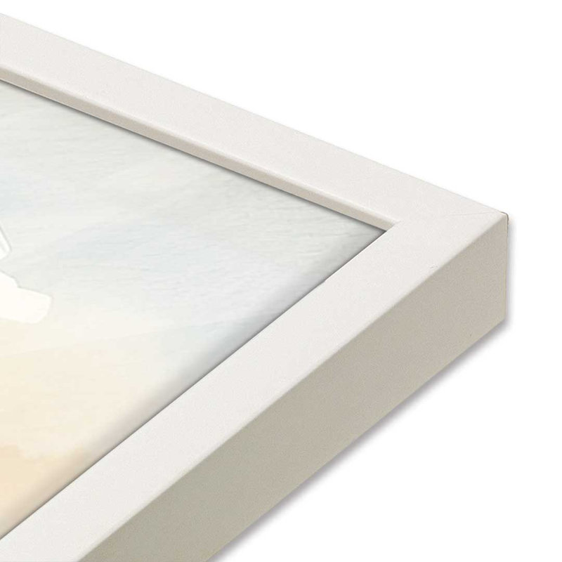 «Coastal Home Sweet Home» par Nicole DeCamp, reproduction d'art, L 48 x H 36, Blanc, Impression encadrée