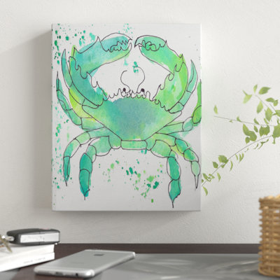 « green mousse green crab », reproduction d’art sur toile