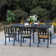 Alyah 6 - Person Metal Patio Dining Set with Extendable Rectangular Table