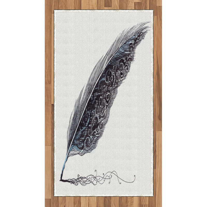 Gray High Density Long Fiber Poly Threads Decorative Area Rug Carpet, Rectangle 2'7" x 5'