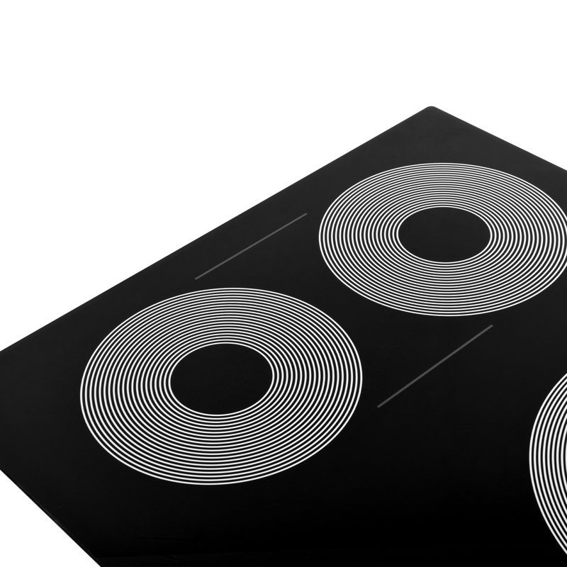 Cosmo 30 In. Electric Ceramic Glass Cooktop With 4 Elements, Triple Zone Element In Black