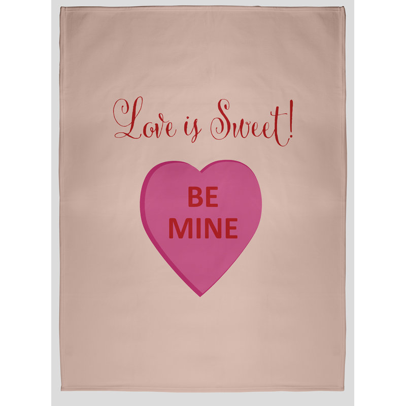 Jeté Love Is Sweet Valentine's Day, Brique délavée au soleil, L 30 po x L 39,75 po