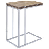 Millington End Table With Extension Top, Side Table With Folding Top, Rectangular Accent Table