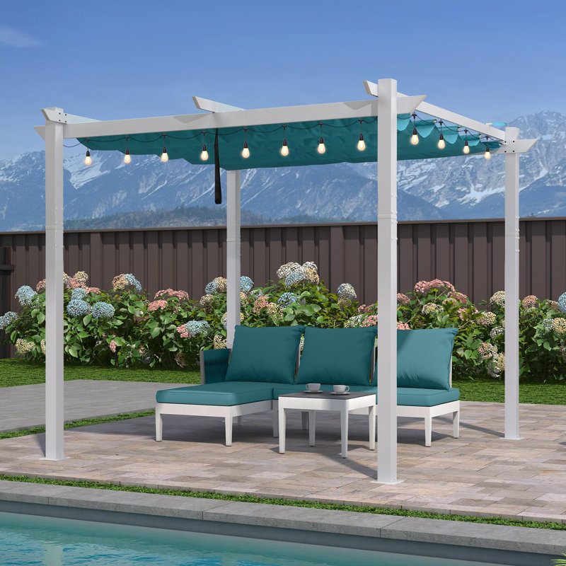 10 Ft. W x 10 Ft. D Aluminum Pergola, Blue