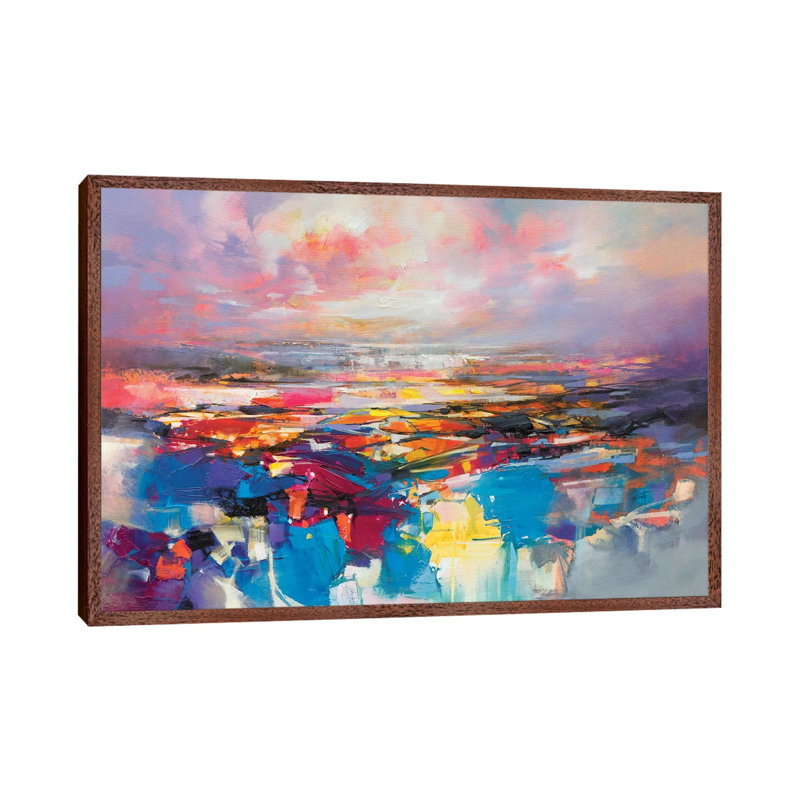 Quantum Gravity by Scott Naismith - Painting on Canvas, 66.04 cm H x 45.72 cm W, Classic Brown Wood Framed