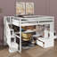 Lit mezzanine double avec bureau et tablettes, deux tiroirs intégrés-1922847849