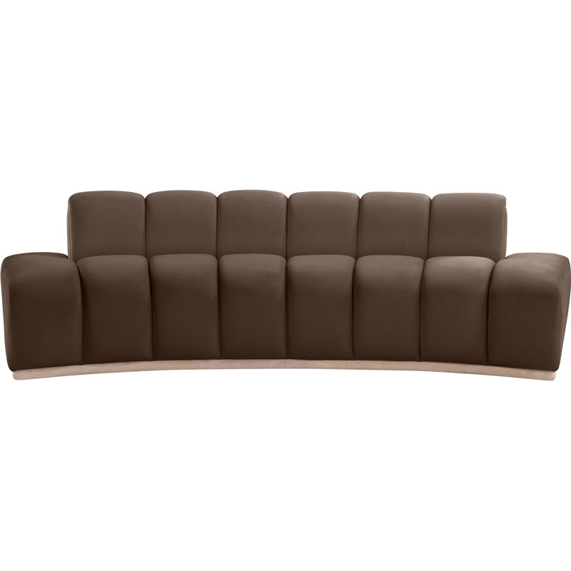 Jace Velvet Sofa, Brown Velvet