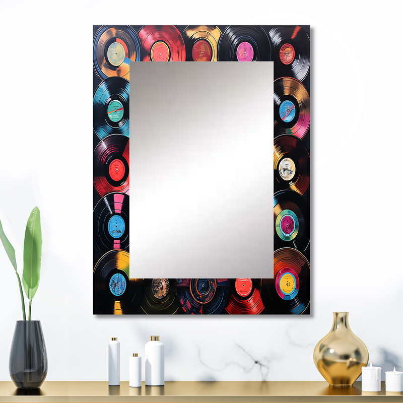 Laguiole coloré vinyle disques Melody III - grand disque mural vinyle, 32 po x 24 po
