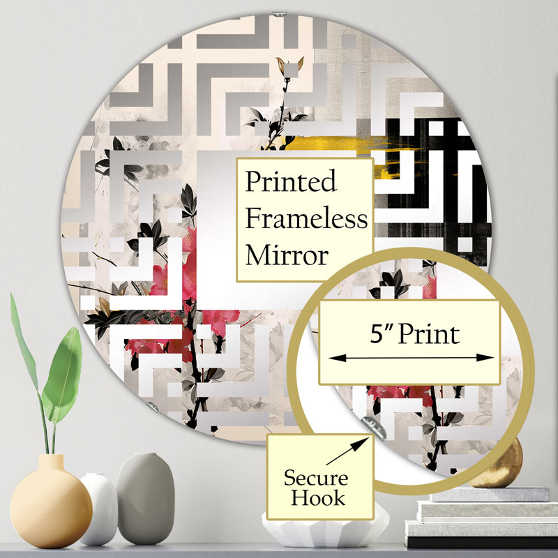 Asian Art Sumi Blossom III - Maze, 23,6 po x 23,6 po