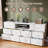 62.5-inch Tv Stand With Led Lighting, Charging Station & 10-drawer Storage – Modern Multi-functional Media Console For Living Room & Bedroom-520262163-520262162