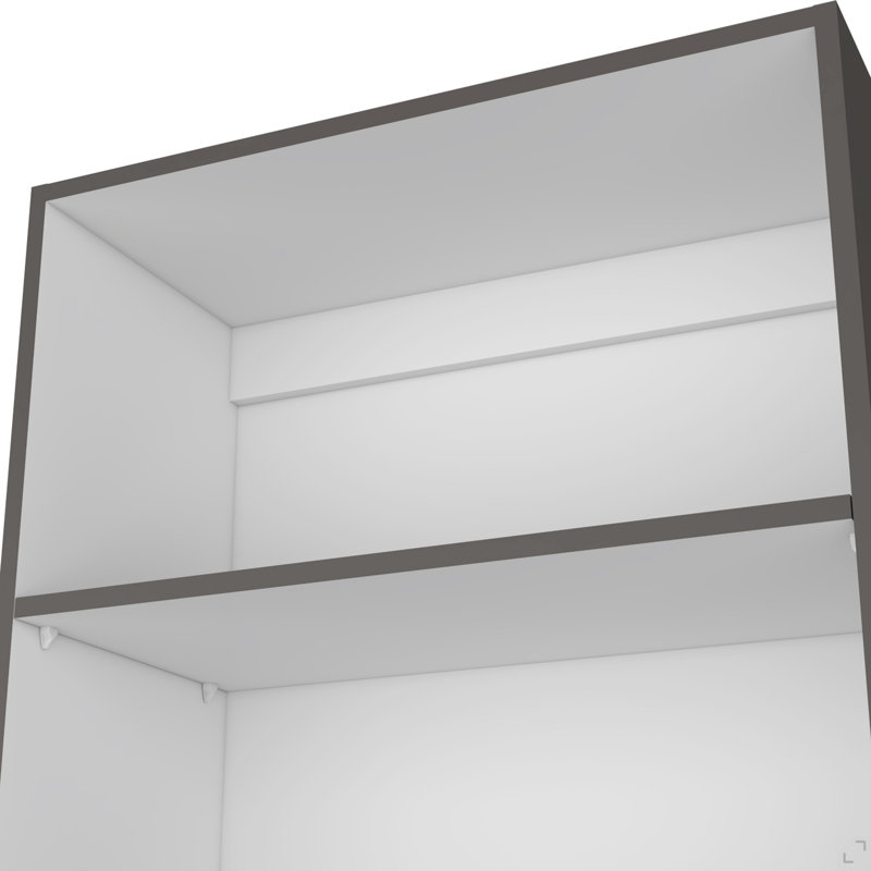 Bibliothèque à 4 niveaux Vinton avec rangement moderne pour livres et décoration, gris mat / blanc, Noir / blanc