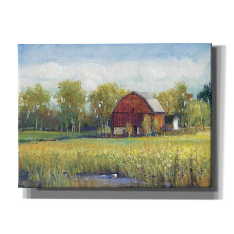 Art mural sur toile, "Rurale America I" par Tim O'oole, H 40 po x l 54 po x P 1,5 po