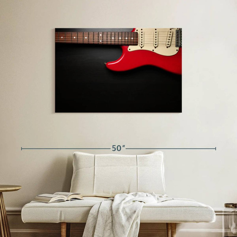 Abarca Classic Red Electric Guitar, 26" H x 39" W