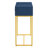 Modern console table with two storage drawers & stripe design, sleek entryway sofa table for living room & hallway, navy