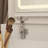 White Folding Vanity Dressing Table With Lighted Mirror & Storage Drawers