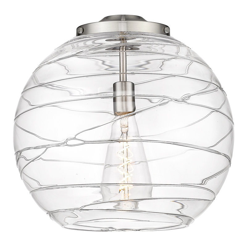 Cindi 1 - Light Single Pendant, 17.13" H x 15.75" W x 15.75" D, Brushed Brass