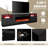 80-Inch Media Console with 40-Inch Electric Fireplace, 16-Color LED Lights & 12 Flame Effects, Accommodates TVs up to 90" - Black-462455039