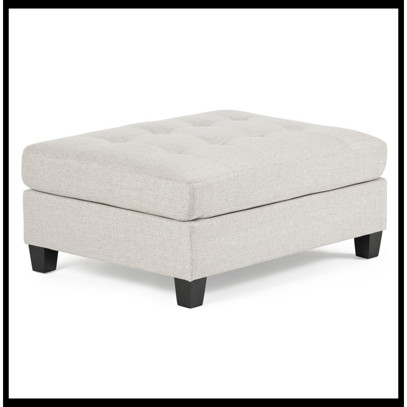 Banc rembourré en polyester Albaraa, Beige